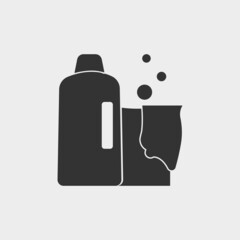 cleaning detergent  vector icon illustration sign 