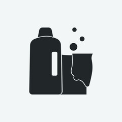 cleaning detergent  vector icon illustration sign 