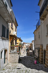 A narrow street in Bisaccia, a small village in the province of Avellino, Italy.