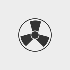 nuclear radiation vector icon illustration sign 