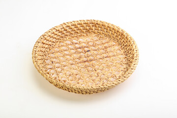 Natural wicker tableware for serving