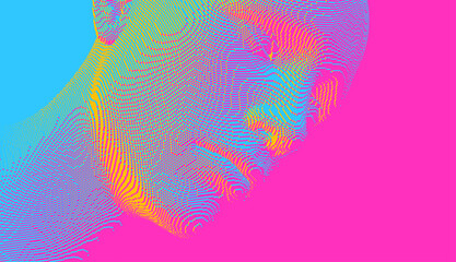 Abstract digital human head constructing from cubes. Minimalistic design for business presentations, flyers or posters. Technology and robotics concept. Voxel art. 3D vector illustration.