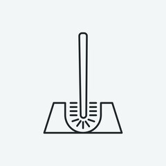 toilet brush vector icon illustration sign 