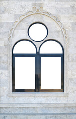 Isolated window on wall from stones.