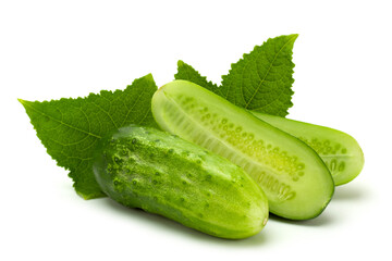 cucumber vegetable closeup on white