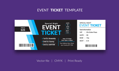 Event Ticket Vector Template 66