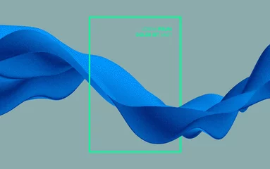 Ingelijste posters 3D golvende achtergrond met dynamisch effect. Abstract vectorillustratie voor flyer, brochure, boekje en websites ontwerp. © Login