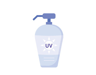 日焼止め　クリーム　スキンケア　イラスト