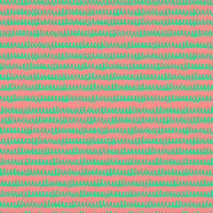 Seamless pattern with hand drawn angled lines on vibrant terracotta background. Scribble, scrawl writing imitation