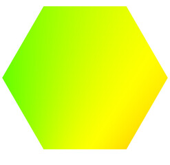 Hexagon with green and yellow colour