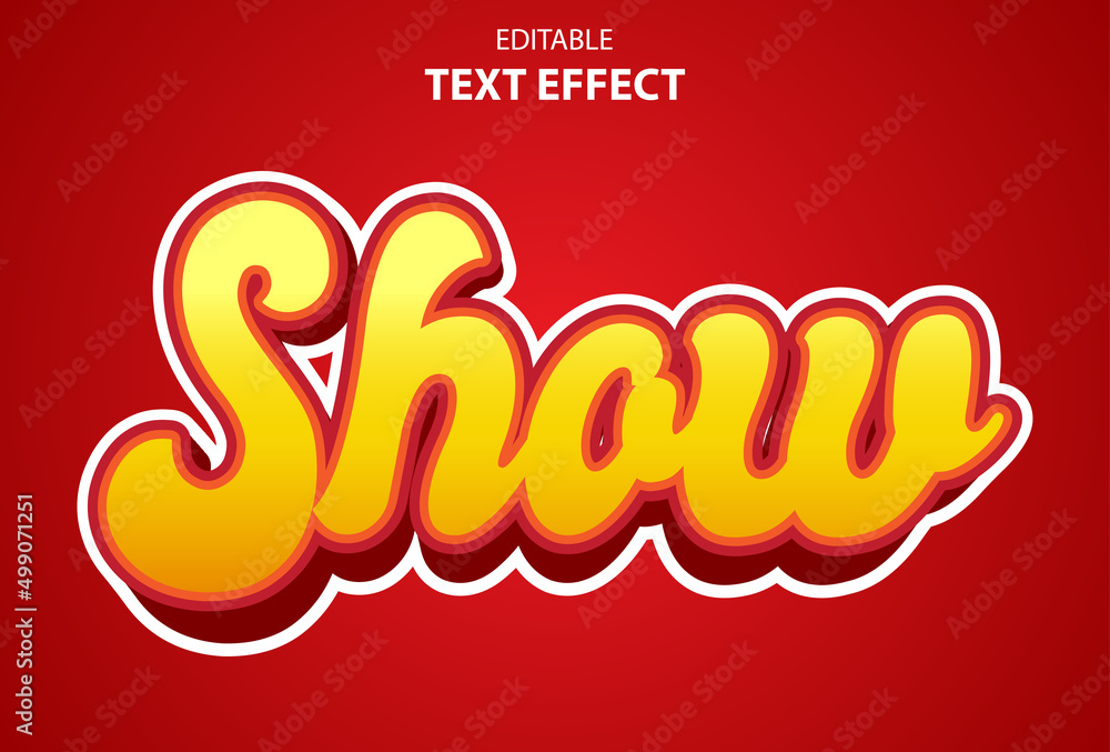 Poster show text effect with red color editable for promotion.