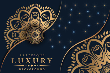 Luxury Floral Mandala Background Design | Luxury mandala background with golden arabesque pattern style decorative mandala for print, poster, cover, brochure, flyer, banner.