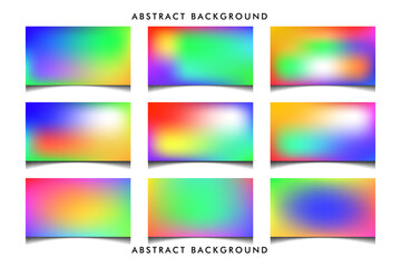 Set of gradient abstract background