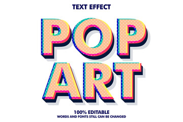 Editable pop art text effects combine with glitch effect