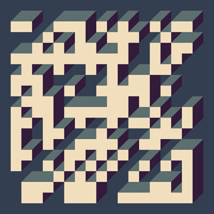 Implementation of Edward Zajec’s “Il Cubo” from 1971. Essentially a Truchet tile set of 8 tiles and rules for placement art illustration