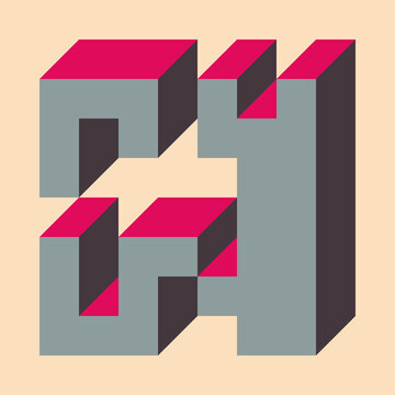 Implementation of Edward Zajec&rsquo;s &ldquo;Il Cubo&rdquo; from 1971. Essentially a Truchet tile set of 8 tiles and rules for placement art illustration