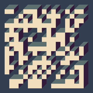 Implementation of Edward Zajec&rsquo;s &ldquo;Il Cubo&rdquo; from 1971. Essentially a Truchet tile set of 8 tiles and rules for placement art illustration