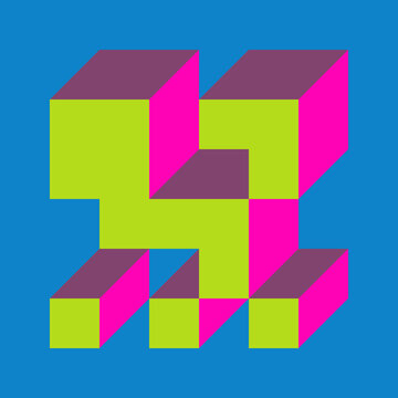 Implementation of Edward Zajec&rsquo;s &ldquo;Il Cubo&rdquo; from 1971. Essentially a Truchet tile set of 8 tiles and rules for placement art illustration