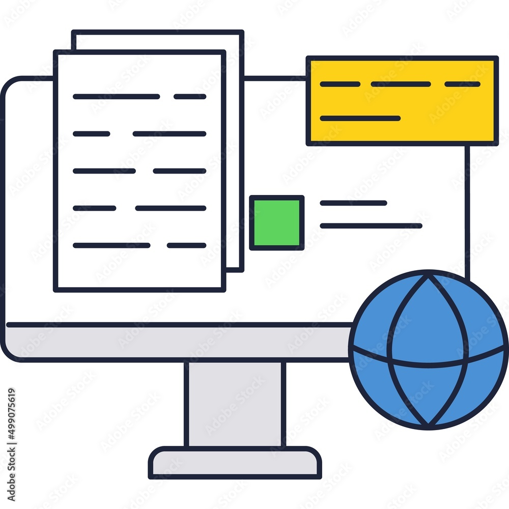 Poster website icon webpage vector web design business