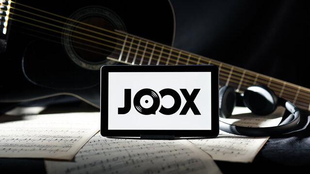 Joox editorial. Illustrative photo for news about Joox - a music streaming service. Joox is the biggest music streaming app in Asian markets