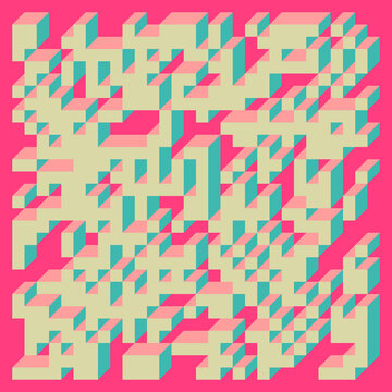 Implementation of Edward Zajec&rsquo;s &ldquo;Il Cubo&rdquo; from 1971. Essentially a Truchet tile set of 8 tiles and rules for placement art illustration