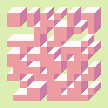 Implementation of Edward Zajec&rsquo;s &ldquo;Il Cubo&rdquo; from 1971. Essentially a Truchet tile set of 8 tiles and rules for placement art illustration