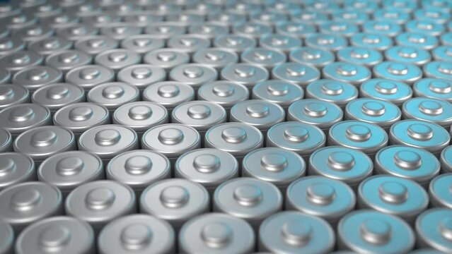 Lithium Battery concept - electrical power supply of rechargeable source - 3D illustration