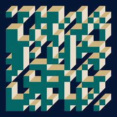 Implementation of Edward Zajec’s “Il Cubo” from 1971. Essentially a Truchet tile set of 8 tiles and rules for placement art illustration