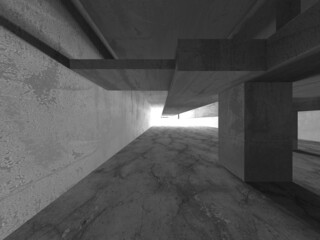Abstract architecture interior background. Empty concrete room