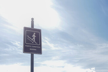 Beach sign  Numana - Riviera del Conero - Marche Italy