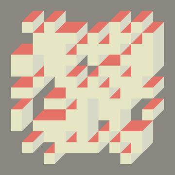Implementation of Edward Zajec&rsquo;s &ldquo;Il Cubo&rdquo; from 1971. Essentially a Truchet tile set of 8 tiles and rules for placement art illustration