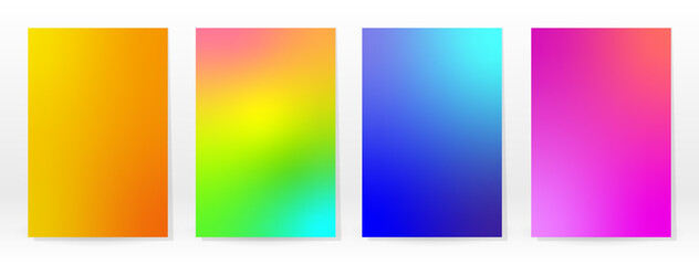 Minimal Poster. Pastel Soft. Rainbow Gradient Set.