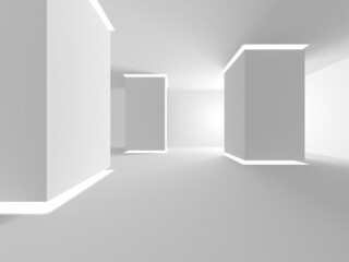 White Modern Background. Abstract Building Concept