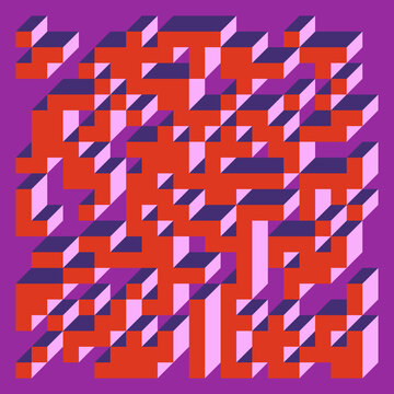 Implementation of Edward Zajec&rsquo;s &ldquo;Il Cubo&rdquo; from 1971. Essentially a Truchet tile set of 8 tiles and rules for placement art illustration