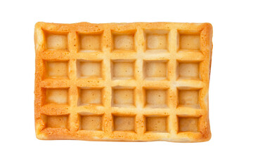 Belgian waffle baked tasty isolated on the white background