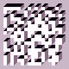 Implementation of Edward Zajec&rsquo;s &ldquo;Il Cubo&rdquo; from 1971. Essentially a Truchet tile set of 8 tiles and rules for placement art illustration