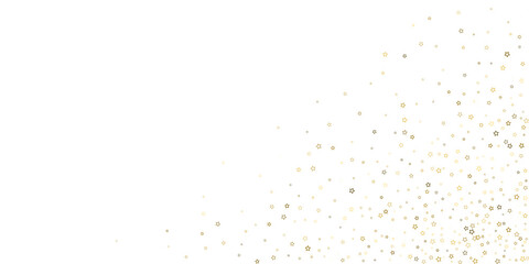 Gold Glitter Stars. Luxury Shiny Confetti.