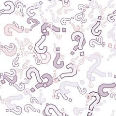 Quiz seamless pattern. Question marks, doubt, faq