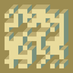 Implementation of Edward Zajec’s “Il Cubo” from 1971. Essentially a Truchet tile set of 8 tiles and rules for placement art illustration