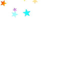 Rainbow Festive Confetti. Carnival Star Falling.