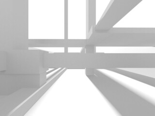 Abstract White Architecture Design Concept