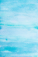 Hand painting blue and green watercolor on paper background