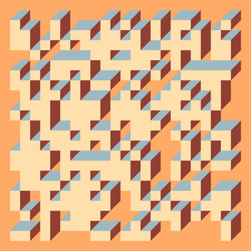 Implementation of Edward Zajec&rsquo;s &ldquo;Il Cubo&rdquo; from 1971. Essentially a Truchet tile set of 8 tiles and rules for placement art illustration