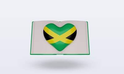 3d world book day Jamaica flag rendering front view