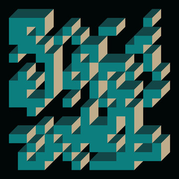 Implementation of Edward Zajec&rsquo;s &ldquo;Il Cubo&rdquo; from 1971. Essentially a Truchet tile set of 8 tiles and rules for placement art illustration