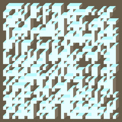 Implementation of Edward Zajec’s “Il Cubo” from 1971. Essentially a Truchet tile set of 8 tiles and rules for placement art illustration