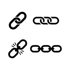 Chain Icon Logo Design Vector Template Illustration