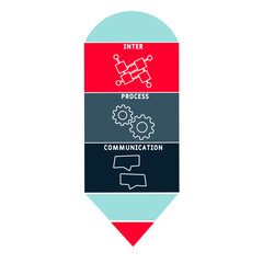 IPC Inter-Process Communication acronym. business concept background.  vector illustration concept with keywords and icons. lettering illustration with icons for web banner, flyer, landing pag