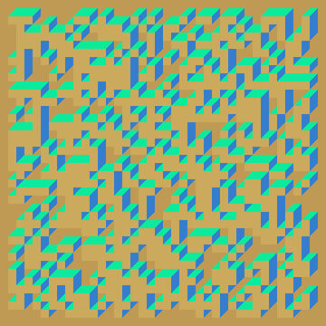 Implementation of Edward Zajec&rsquo;s &ldquo;Il Cubo&rdquo; from 1971. Essentially a Truchet tile set of 8 tiles and rules for placement art illustration