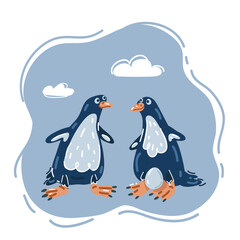 Vector illustration of Cute penguin